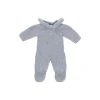 Blue-Gray Knit Doll Pajamas - 12''