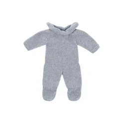Blue-Gray Knit Doll Pajamas - 12''