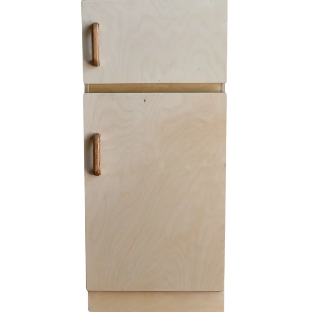 Classic Wooden Kitchen and Refrigerator Bundle