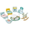 Dovetail Wooden Dollhouse Kids Room Set