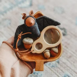 Felted Baby Bat Ornament