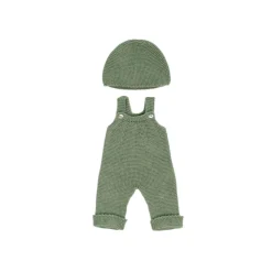 Knit Doll Overall & Beanie Hat Set - 15