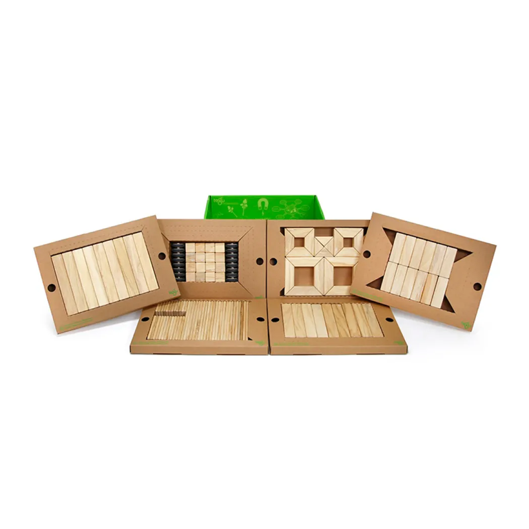 Magnetic Wooden Blocks Classroom Kit - 130 Piece Kit