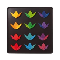 Magnetic Wooden Tile Puzzle - Rainbow Wheel