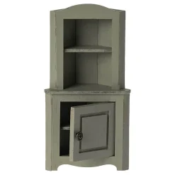 Mouse-Sized Corner Cabinet - Light green