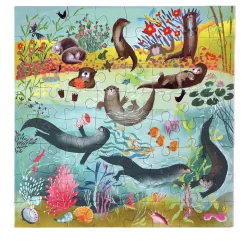 Otters At Play - 64 Piece Jigsaw Puzzle