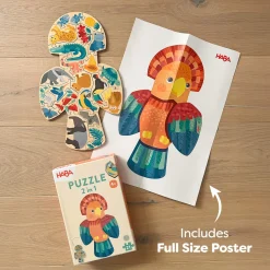 Parrot 2-in-1 Wooden Puzzle