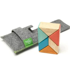 Pocket Pouch Prism Wooden Magnetic Blocks - Sunset