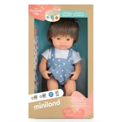 Realistic Montessori Doll - White Boy with Brown Hair