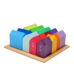Village Building Blocks Set