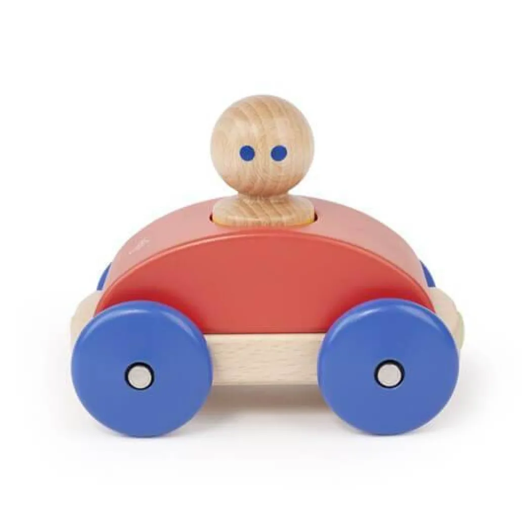 Wooden Magnetic Racer - Red