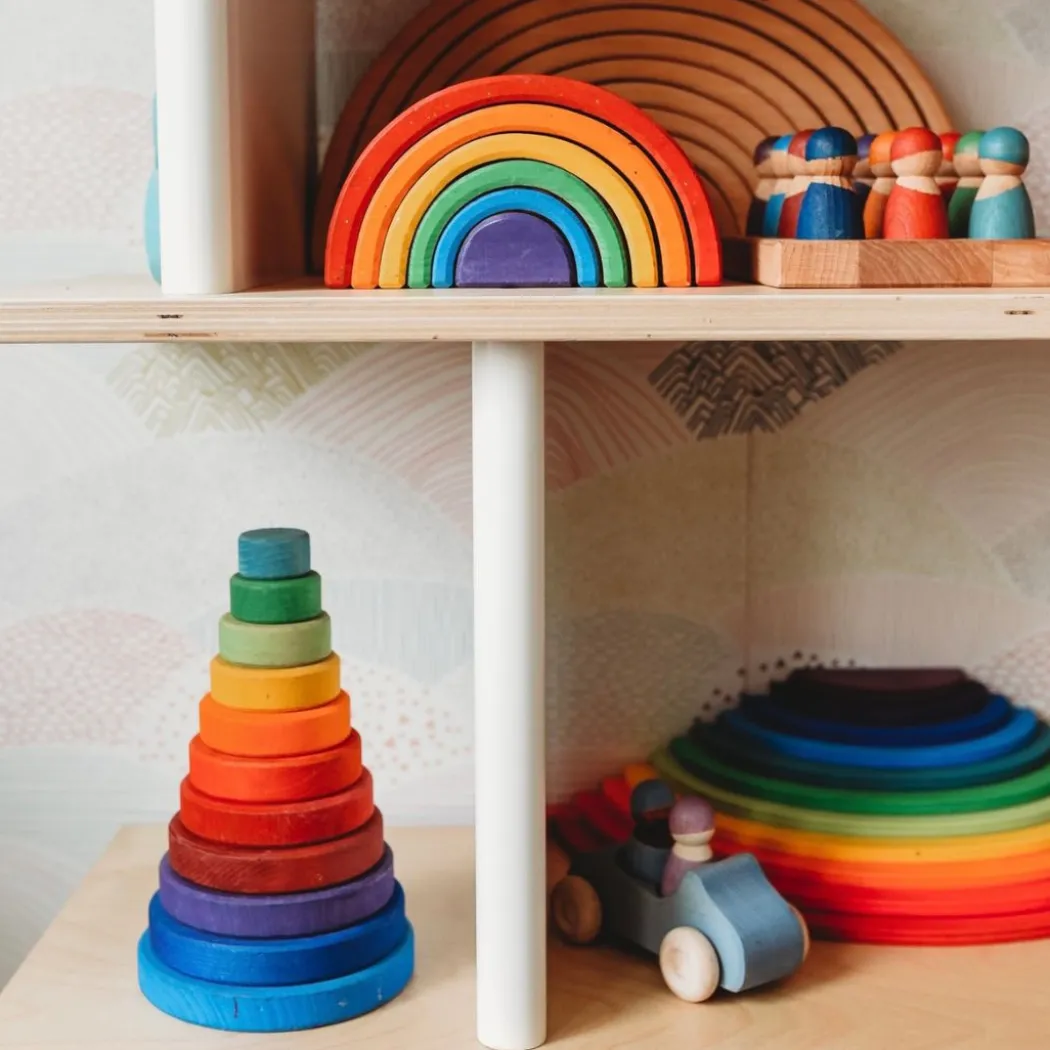 Wooden Rainbow Tunnel - 6 Piece