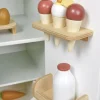 Wooden Refrigerator and Food Set