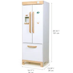 Wooden Refrigerator and Food Set